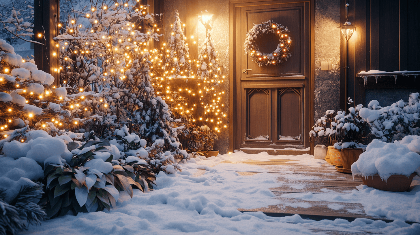 Décoration extérieure hivernale : Accents chaleureux pour la saison froide
