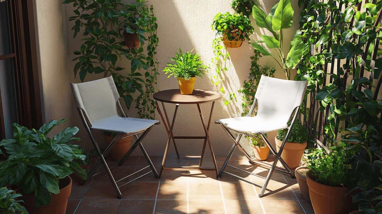 Solutions d'assise compactes pour petits balcons