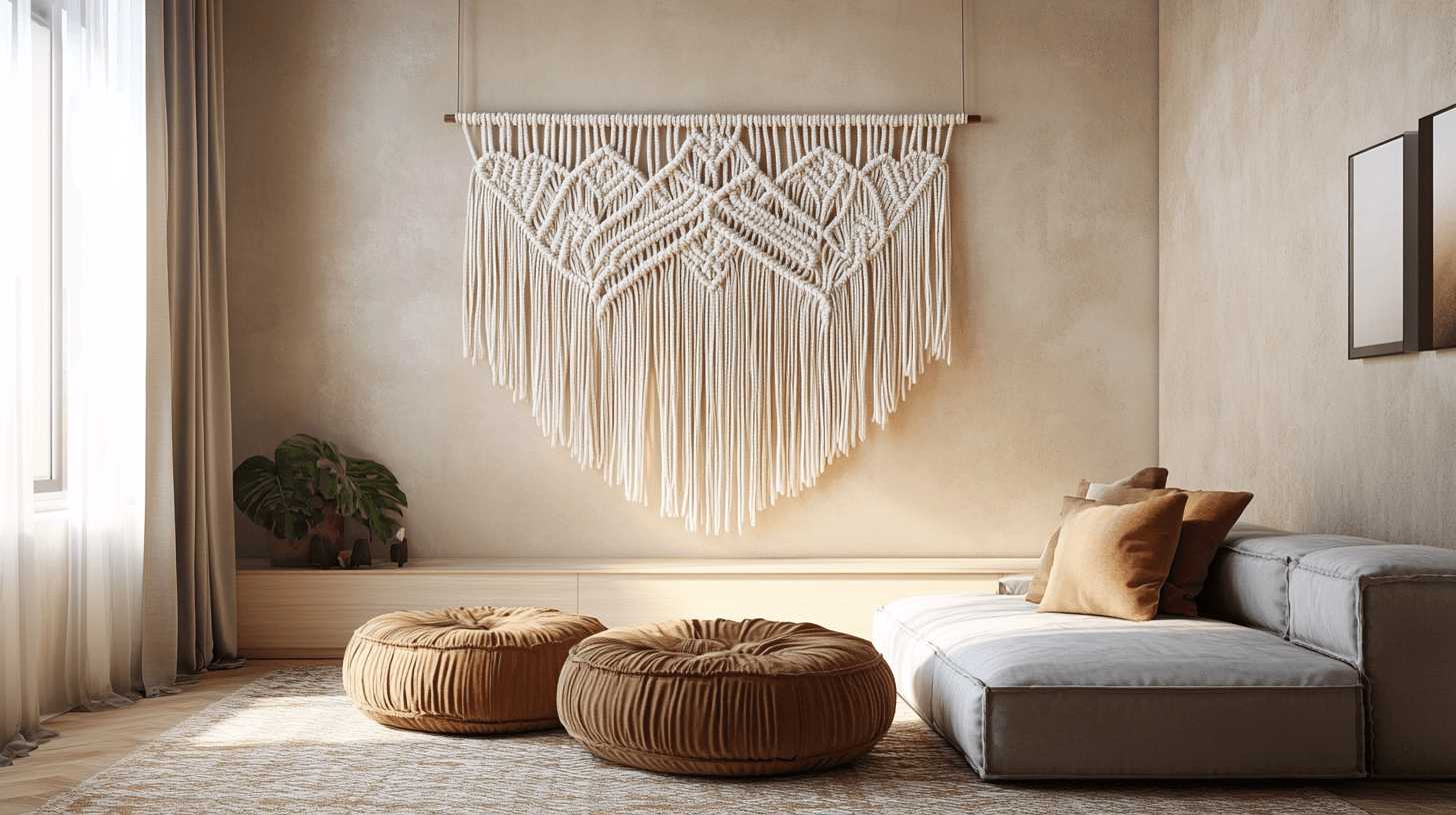 Tentures murales en macramé : accents artistiques pour vos murs