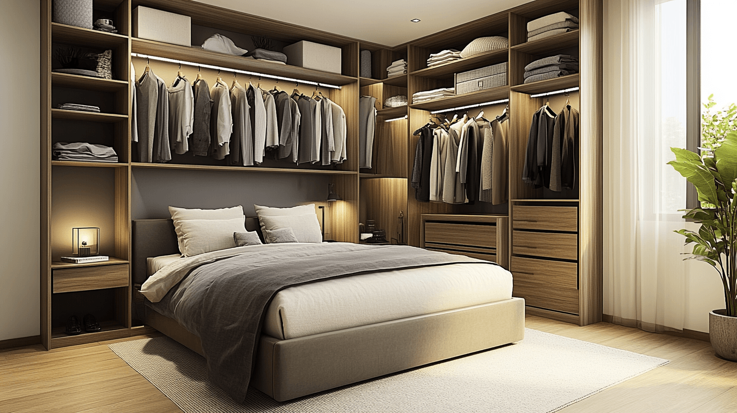 Chambre avec dressing : Plus d'espace pour les vêtements et accessoires