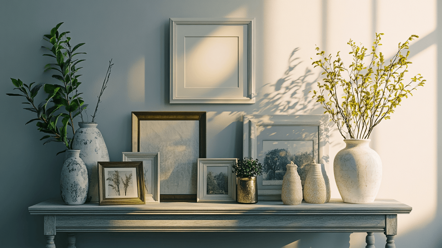 Conception décorative de la table console