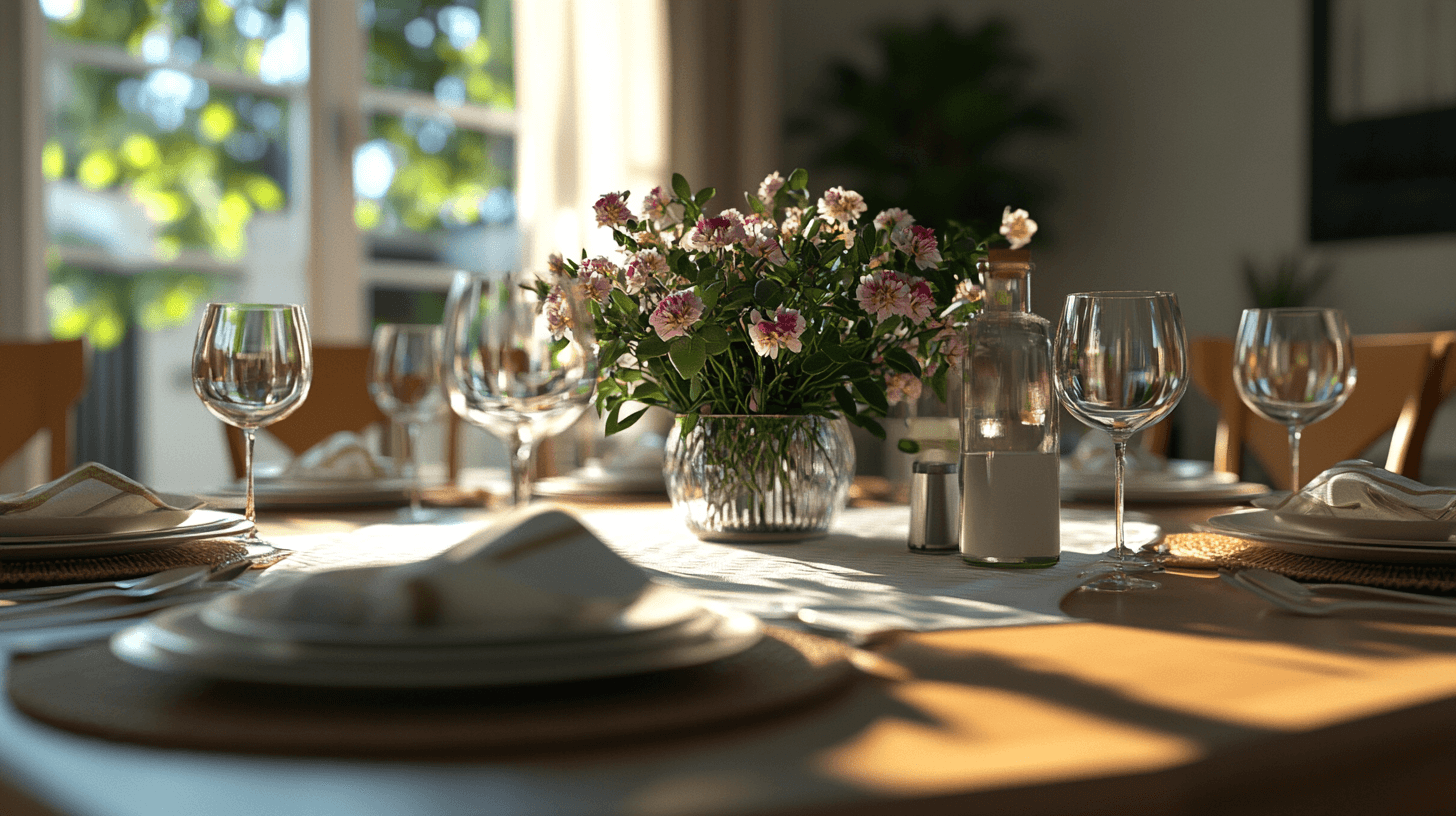 Fleurs fraîches comme décoration de table : Ainsi, chaque repas devient une expérience