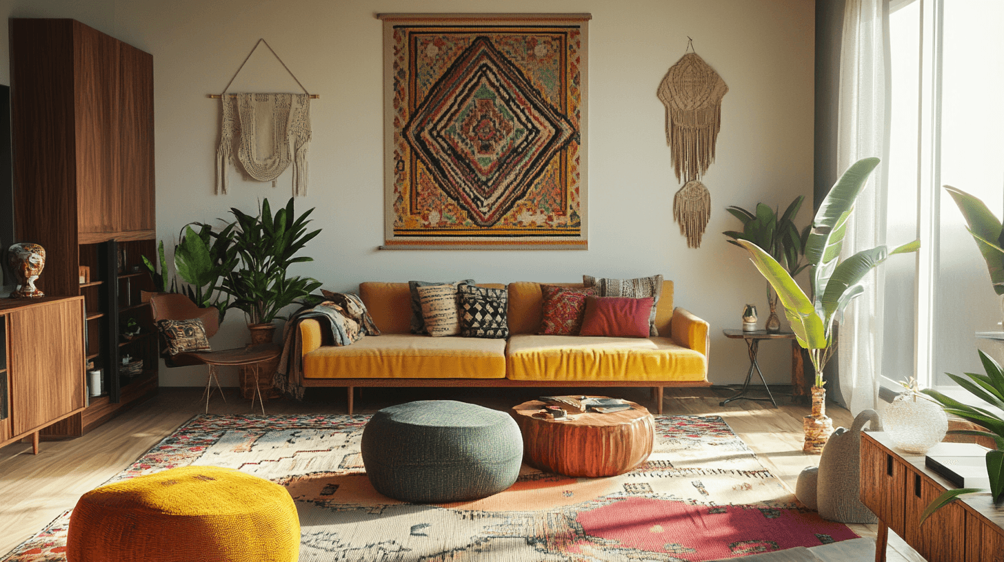 Mélange Boho-Mid-Century : La rupture de style parfaite
