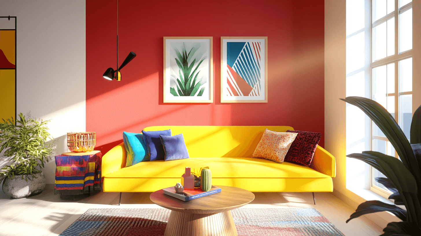 Color Pop : Couleurs vives dans le concept de la pièce