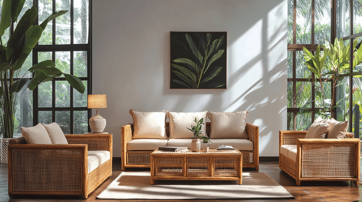 Matériaux naturels pour une ambiance tropicale