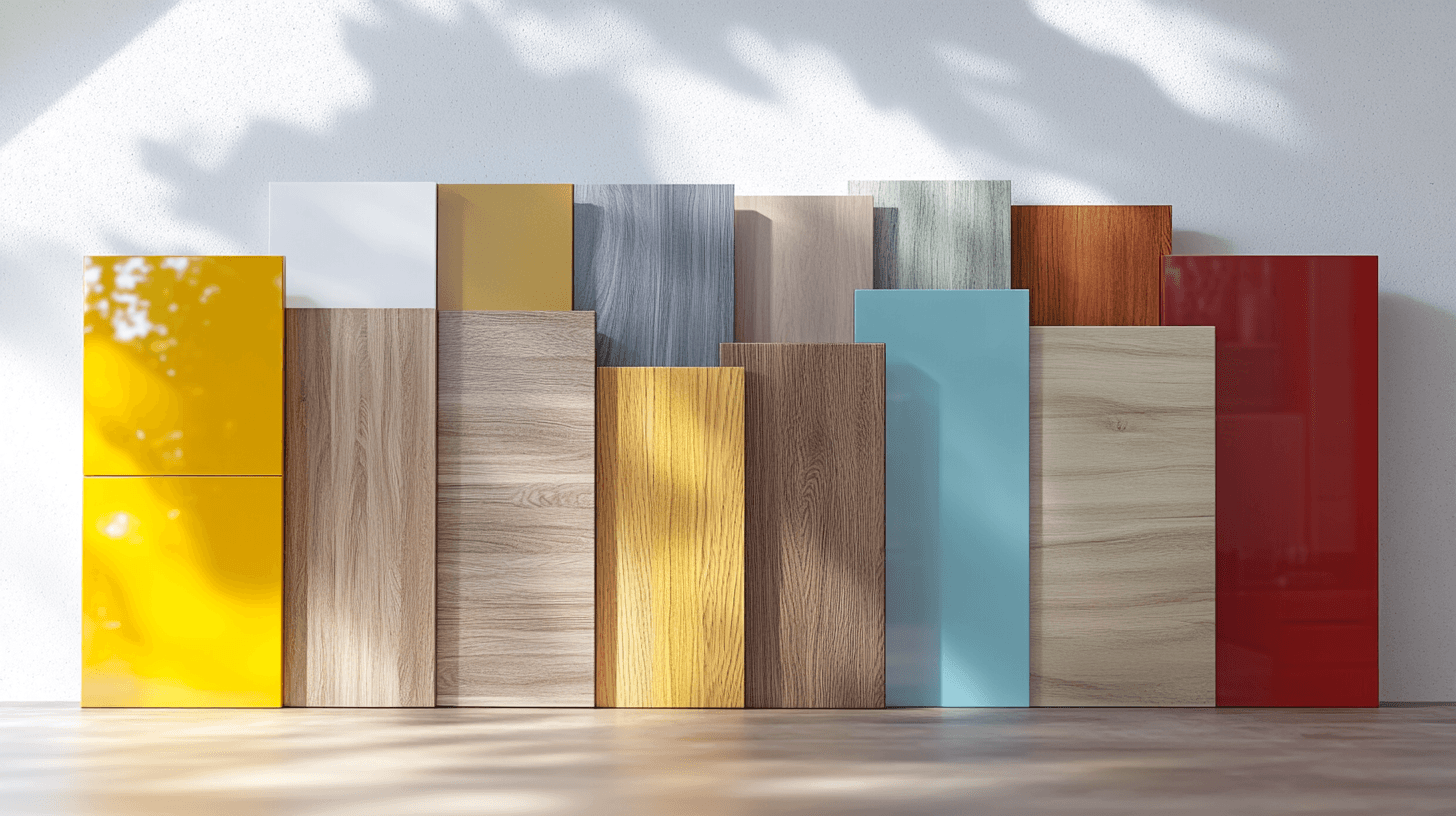 Matériaux et surfaces pour façades de cuisine colorées