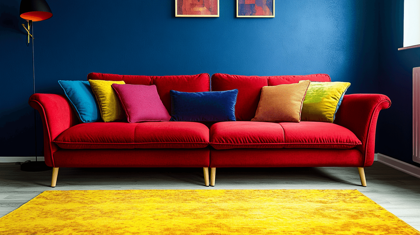 Contrastes de couleurs dans le salon : un jeu de lumière et d'ombre