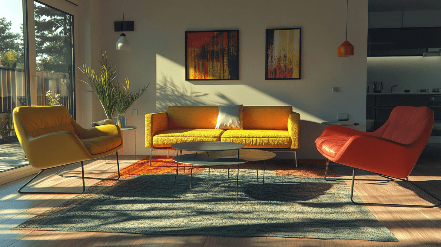 Meubles colorés comme point focal : Voici comment vous pouvez créer des accents