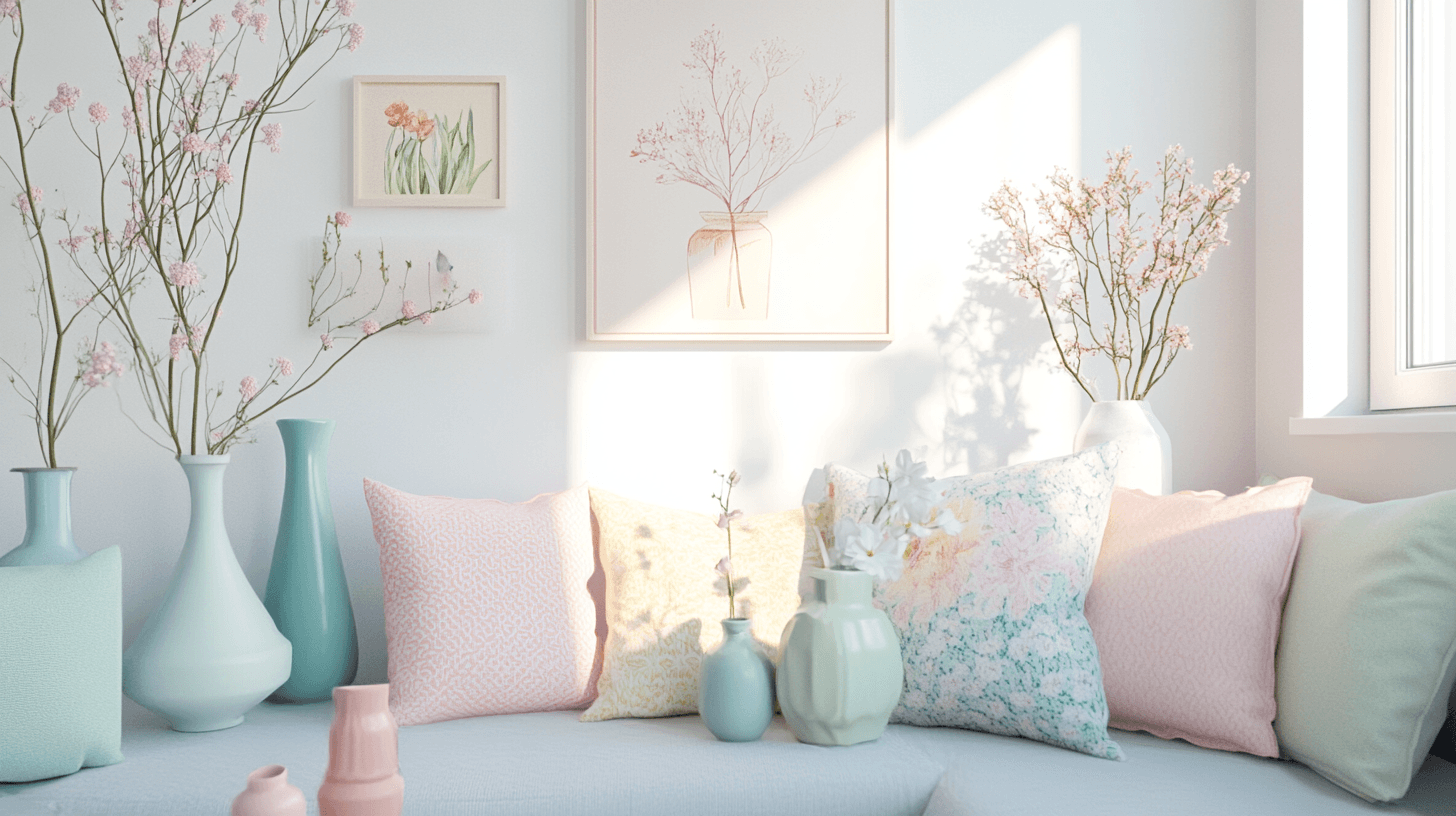 Couleurs pastel : Tons doux pour une ambiance fraîche