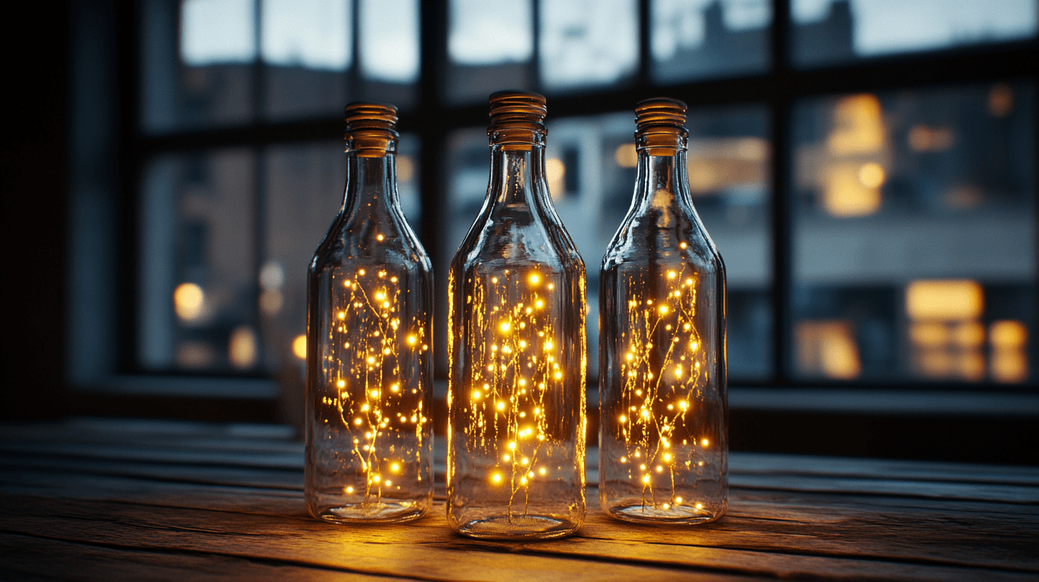 Lampes en bouteilles en verre : Un point culminant lumineux