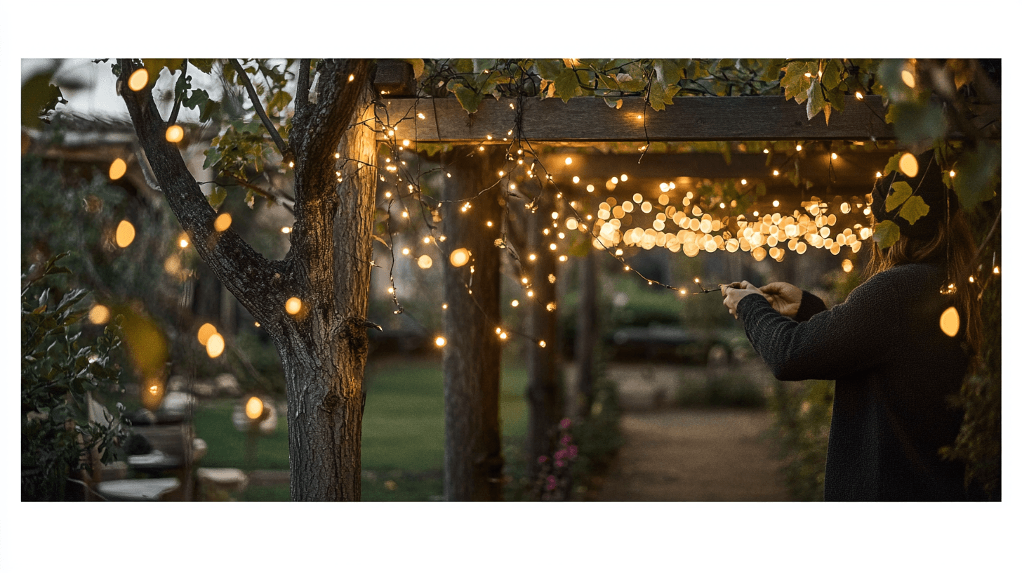 Conseils pour l'installation de guirlandes lumineuses dans le jardin
