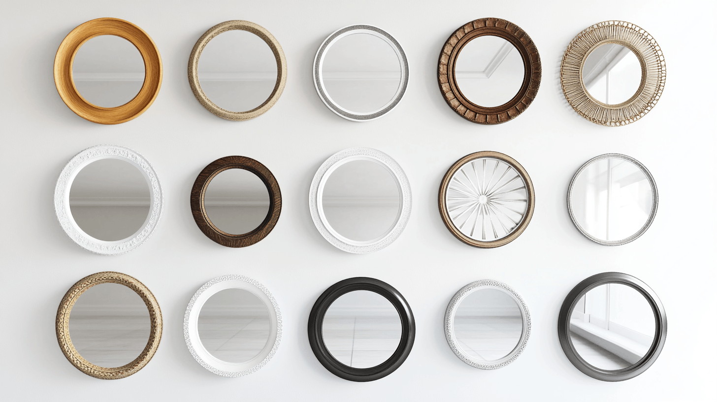 Différents styles de miroirs muraux