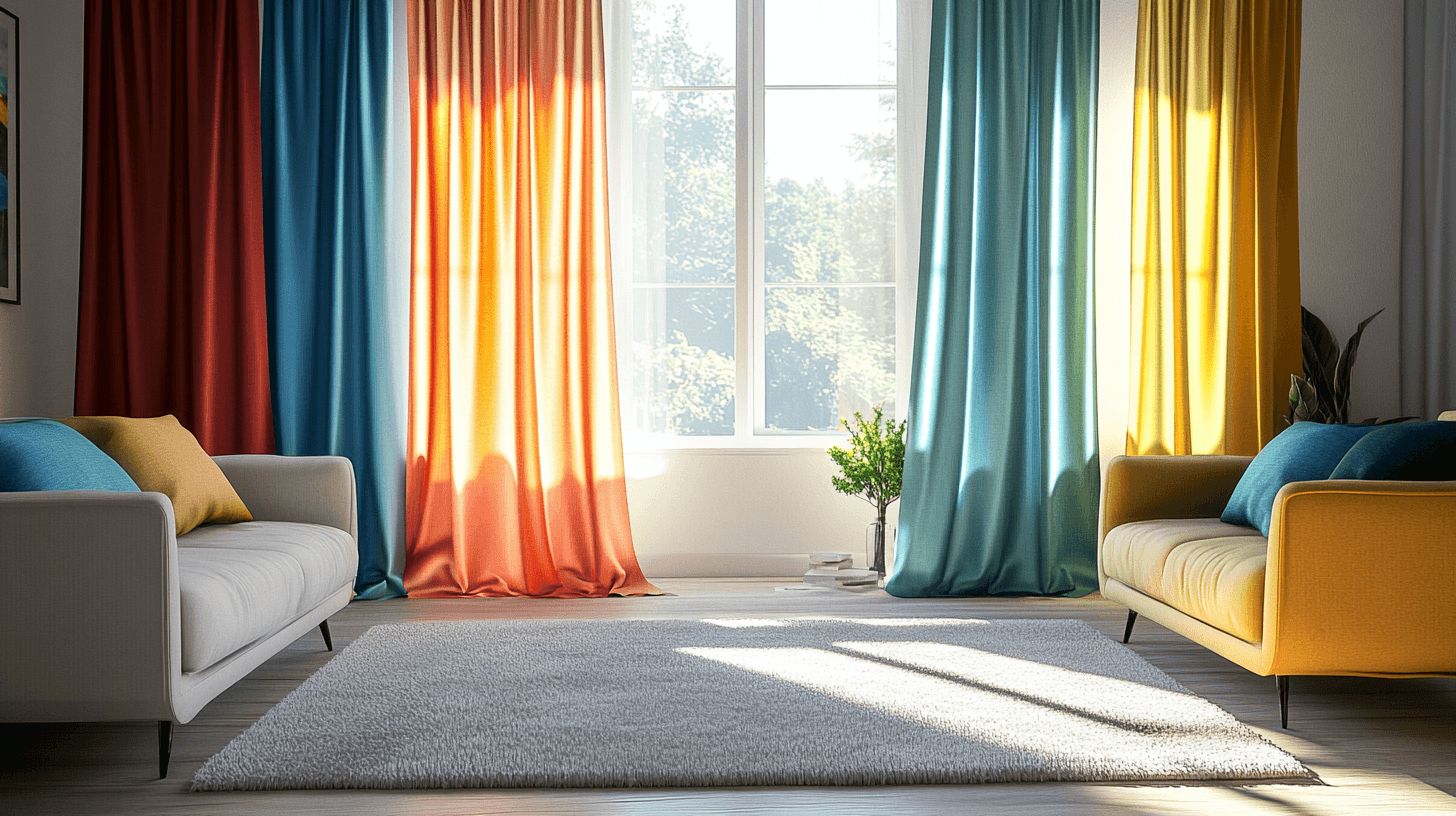 Rideaux colorés : Décoration de fenêtre élégante pour chaque maison