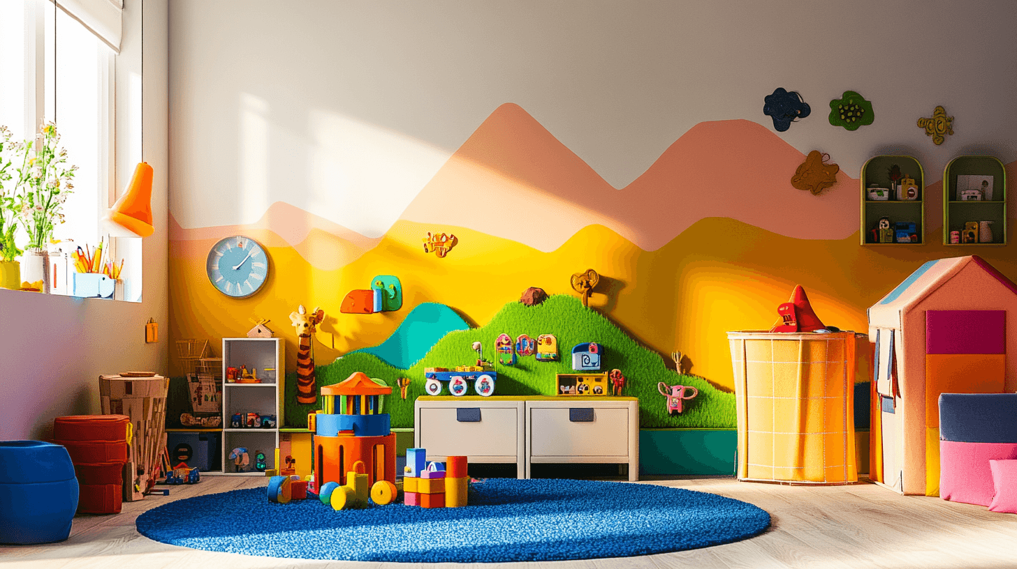 Chambre d'enfants avec aire de jeux : favoriser la créativité et le plaisir