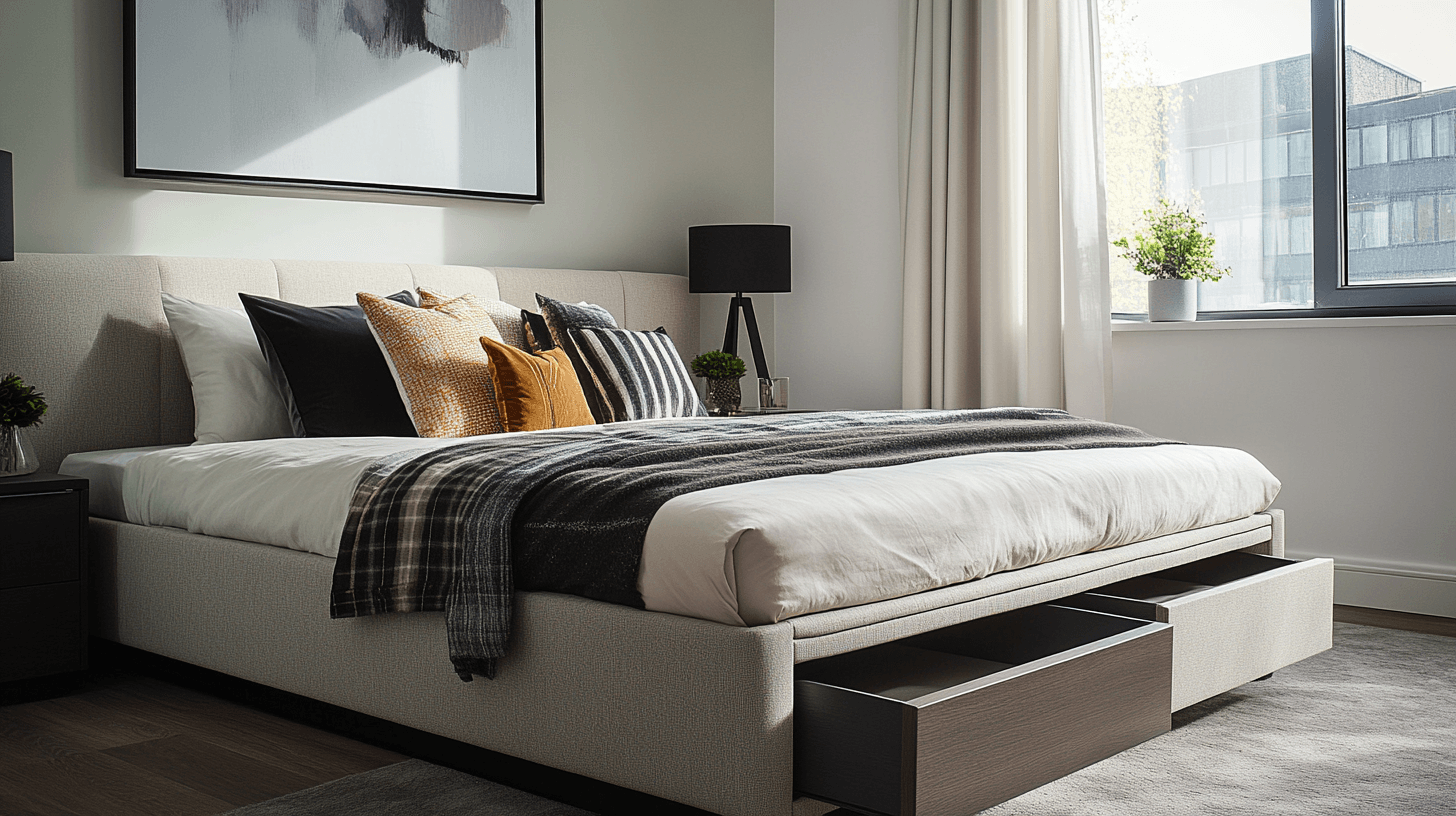 Plus d'espace dans la chambre : lits avec coffre de lit
