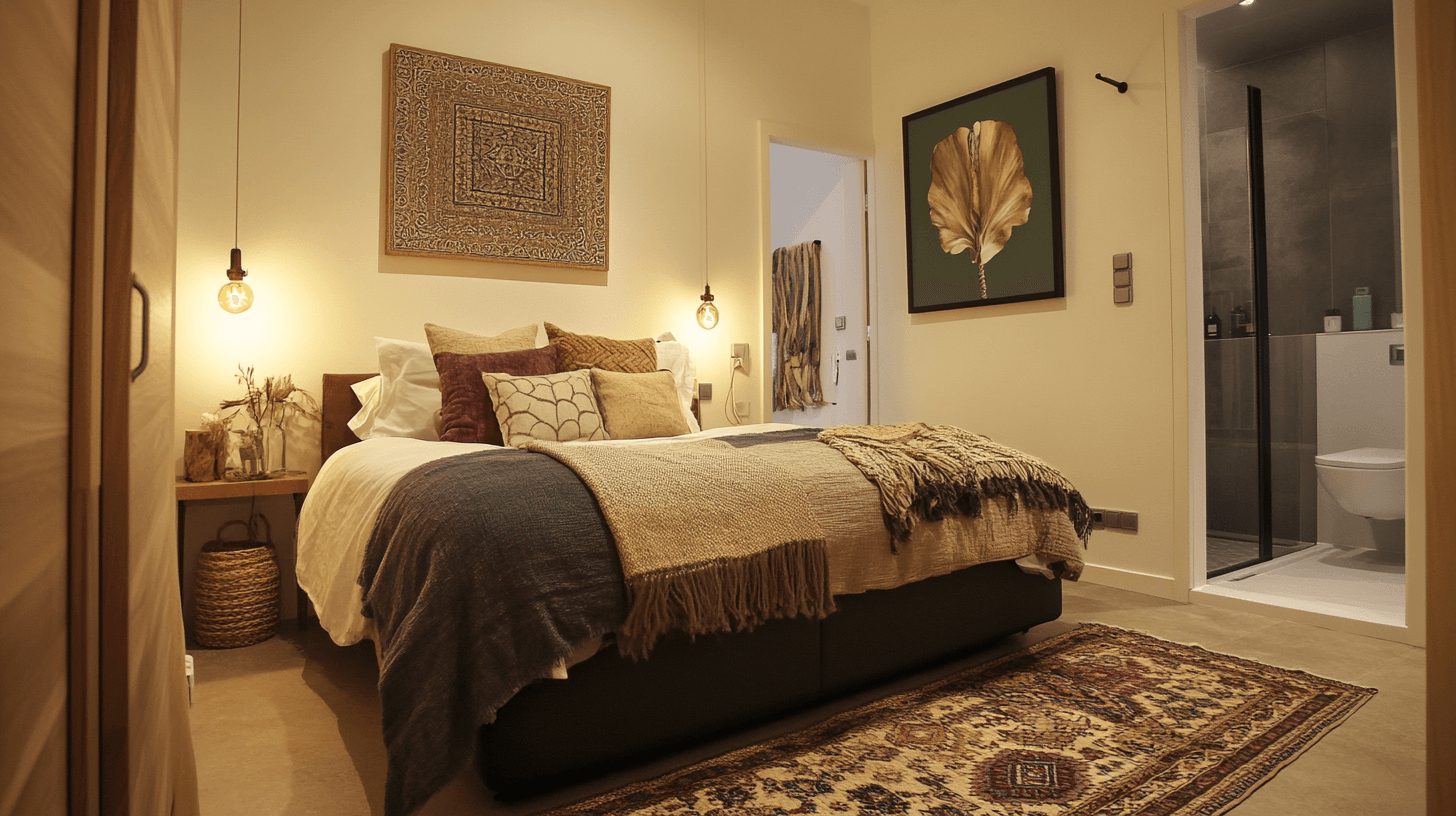 Conseils de décoration pour une chambre élégante avec salle de bain attenante