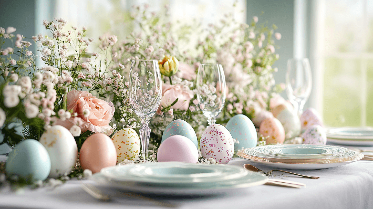 Décorations de table pour la fête de Pâques
