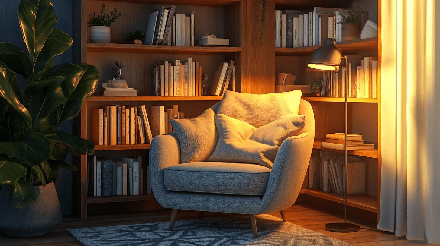 Fauteuil de lecture avec charme : Le compagnon parfait pour des heures de lecture détendues