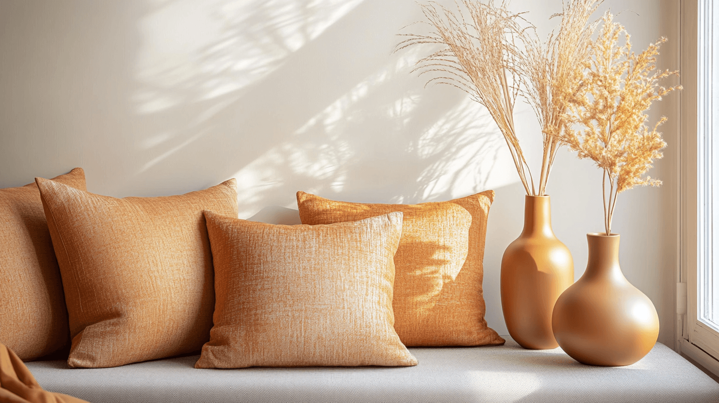 Accents décoratifs en ocre : Détails élégants