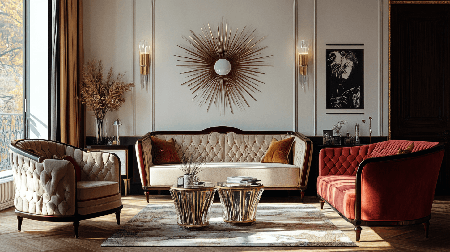 Chambre à coucher de style Art déco : Élégance et glamour