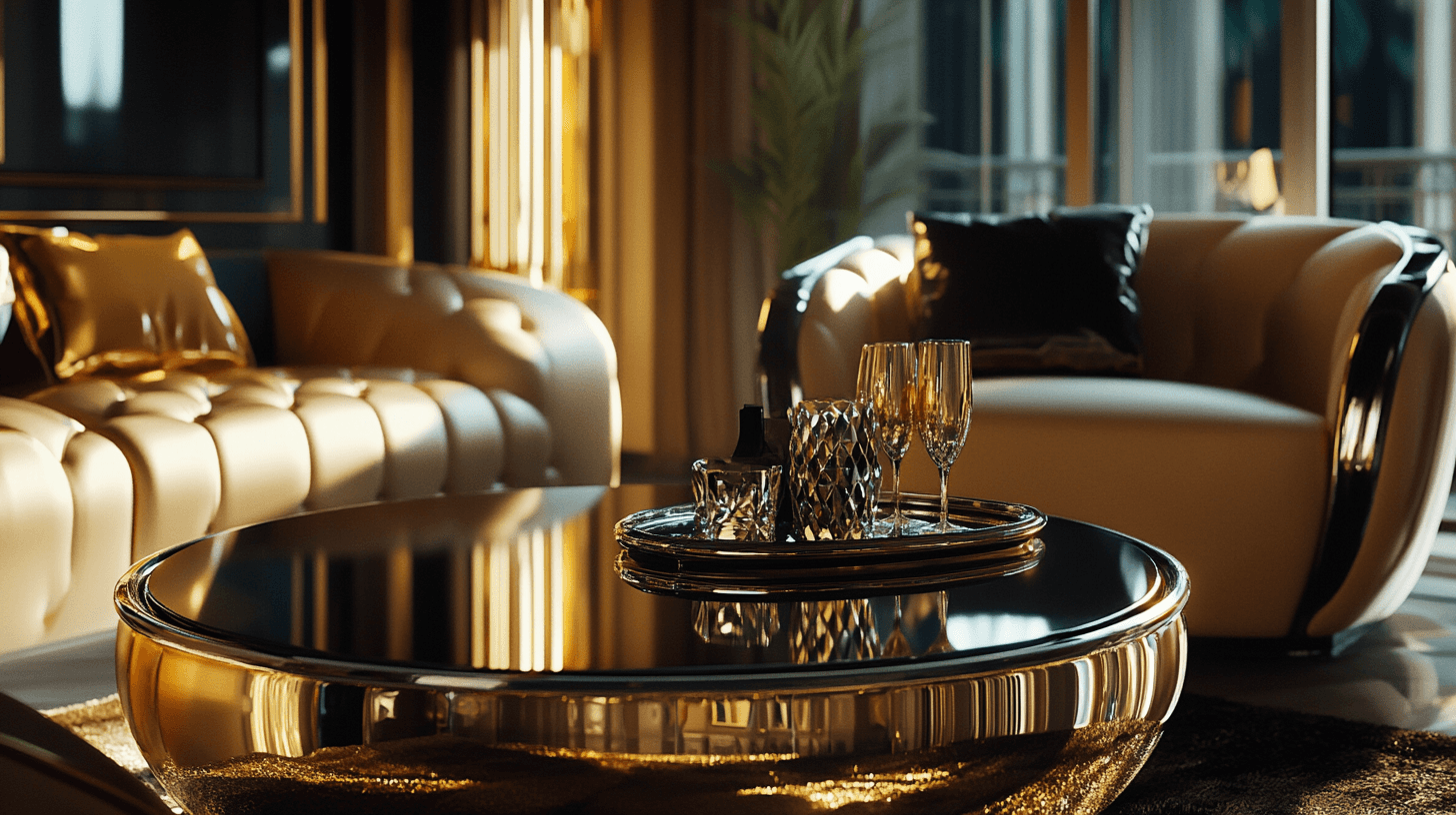 Style glamour : Matériaux luxueux et accents brillants