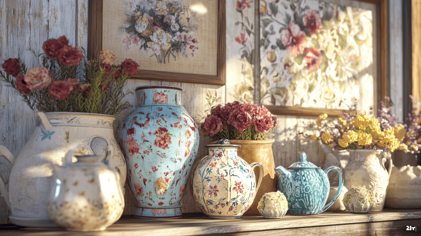 Éléments de décoration pour le style maison de campagne française