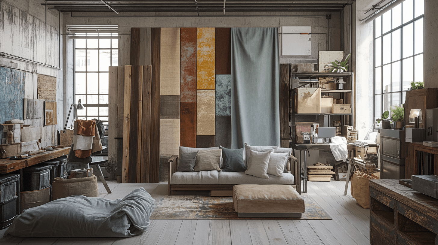 Combinaisons de matériaux et de couleurs pour les appartements Loft