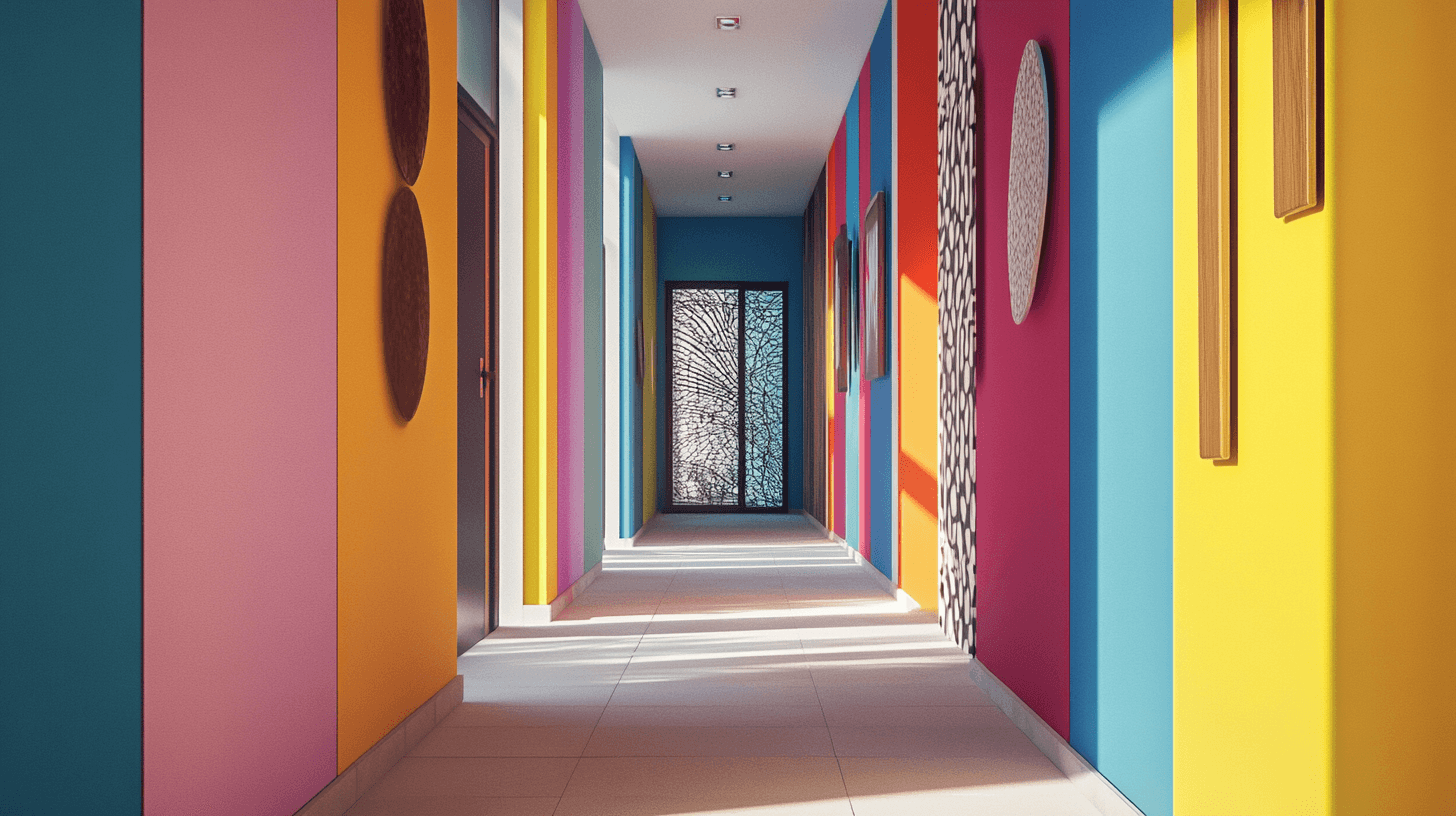 Conception des couleurs dans le couloir : Mettre des accents avec des couleurs