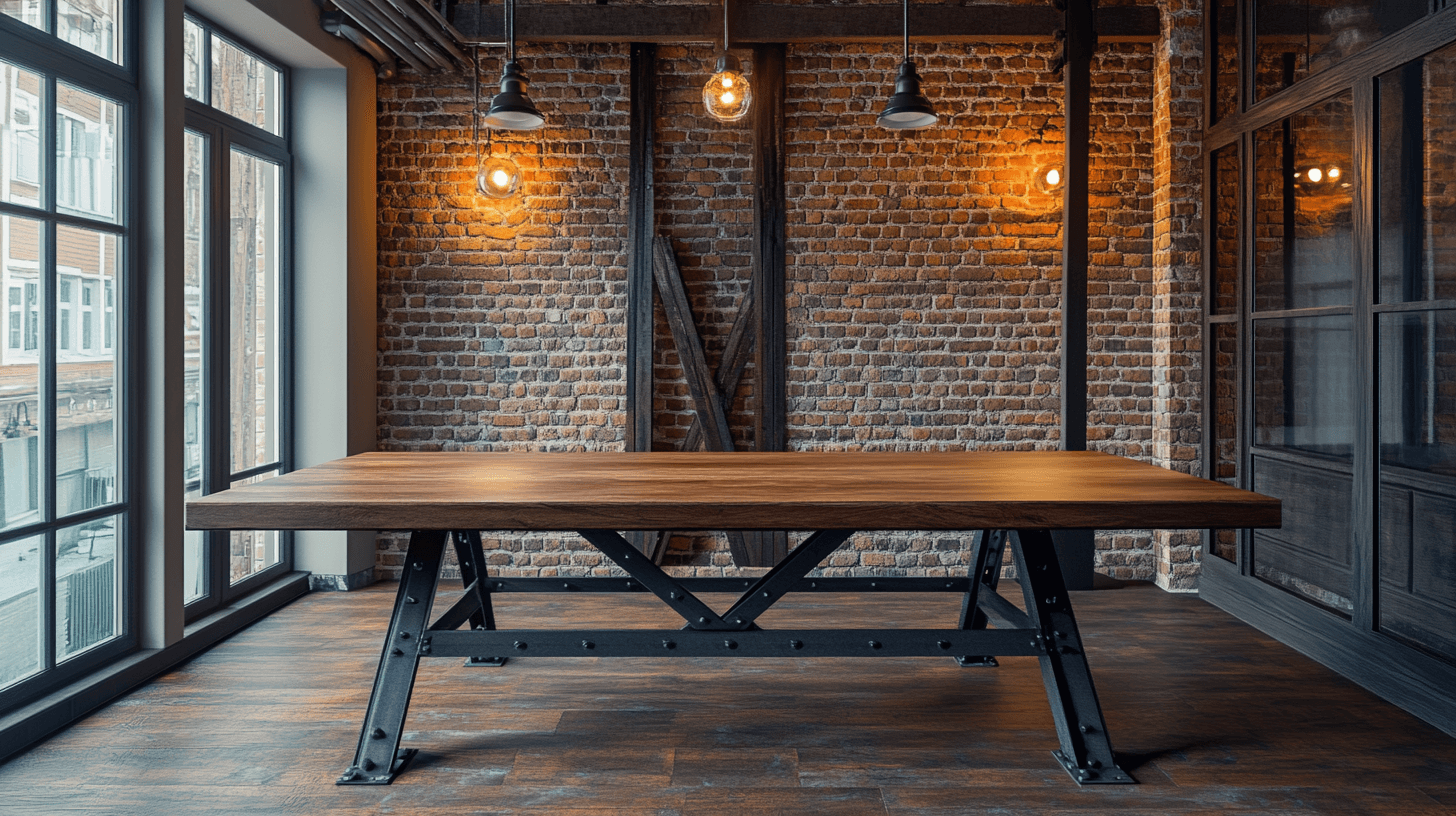 Salle à manger de style industriel : métal et bois pour un look marquant