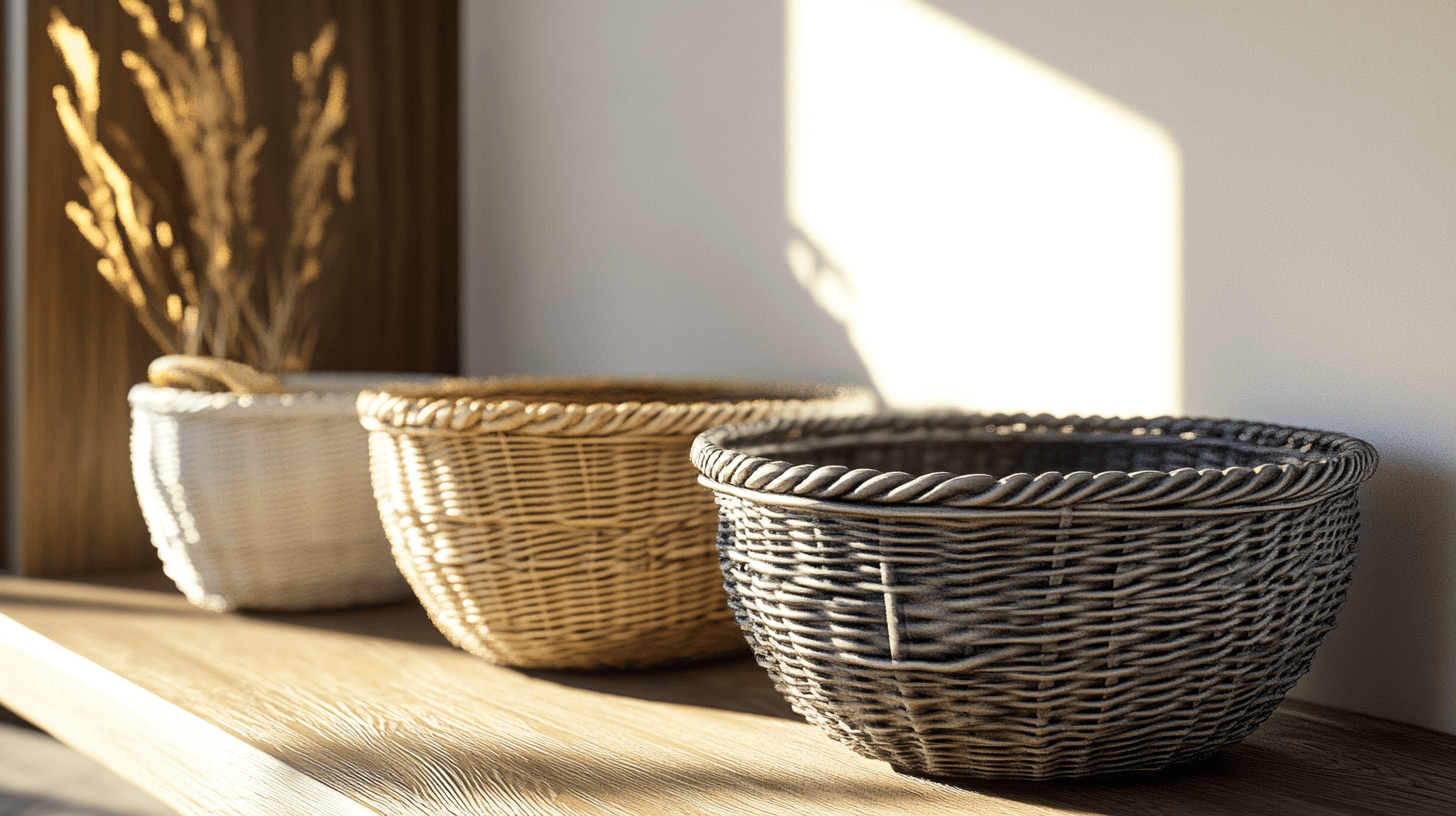Paniers décoratifs comme partie de la décoration intérieure