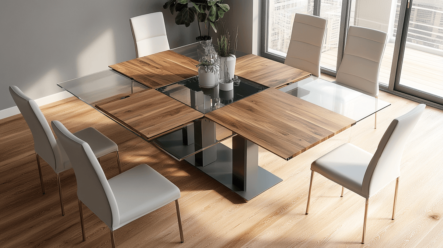 Matériaux et designs pour tables à manger extensibles