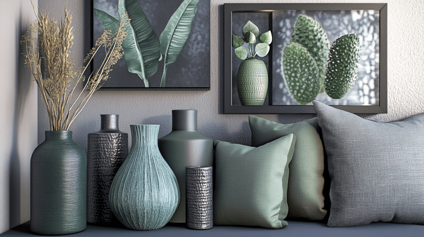 Décoration en gris et vert : Des accents frais pour chaque pièce