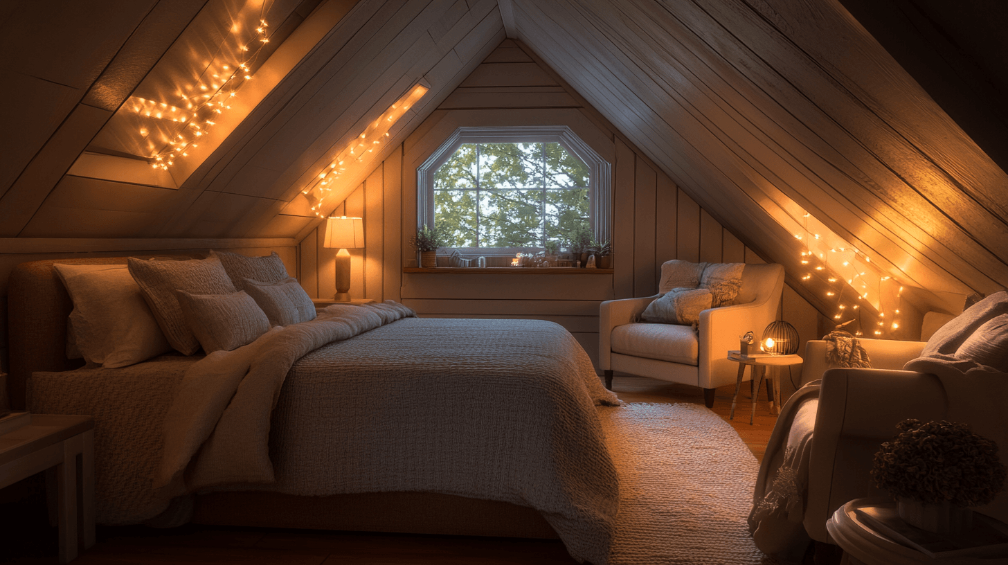 Chambre avec des combles : utiliser l'espace de manière optimale