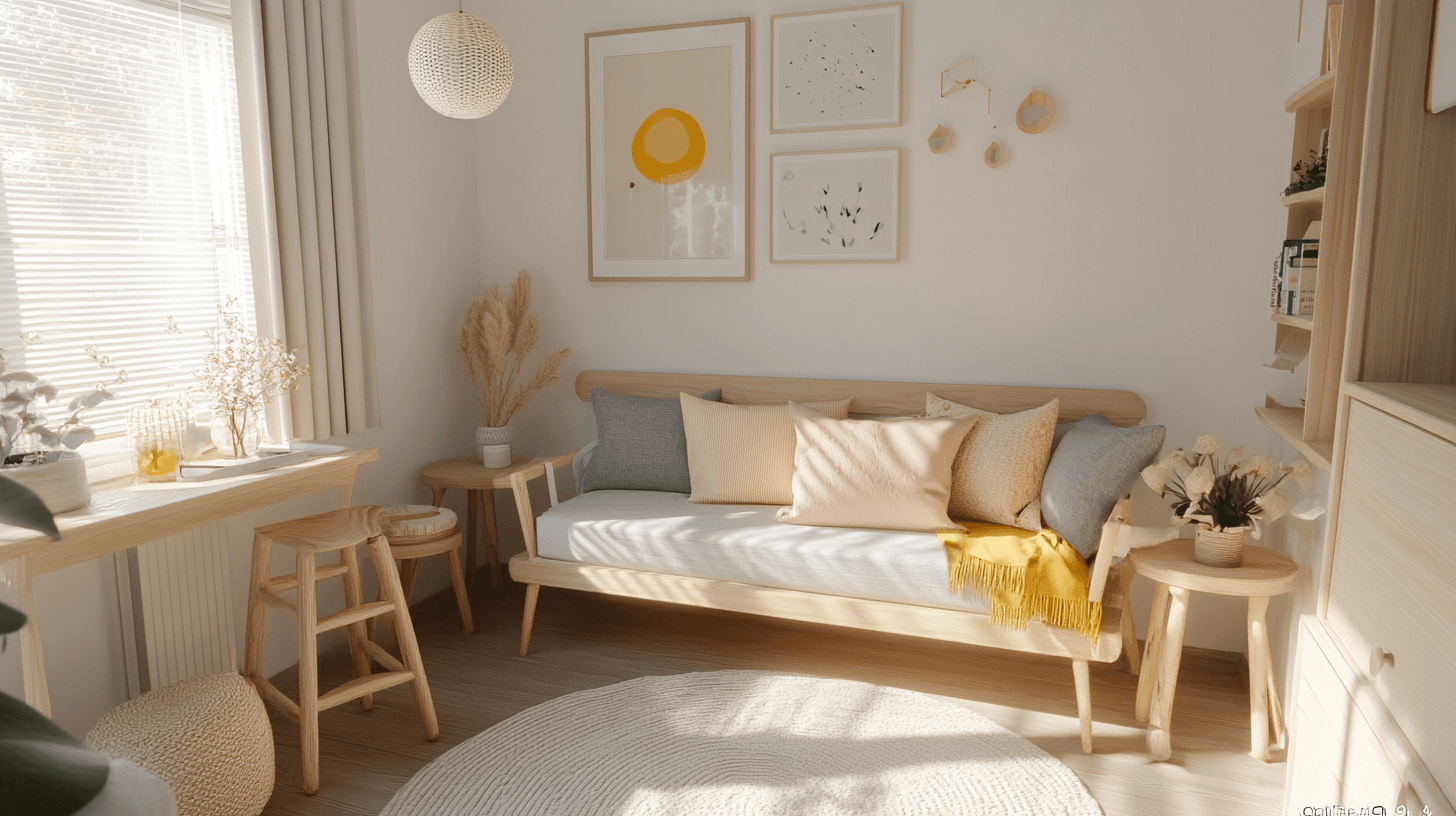 Chambre d'amis de style scandinave : Minimaliste et confortable