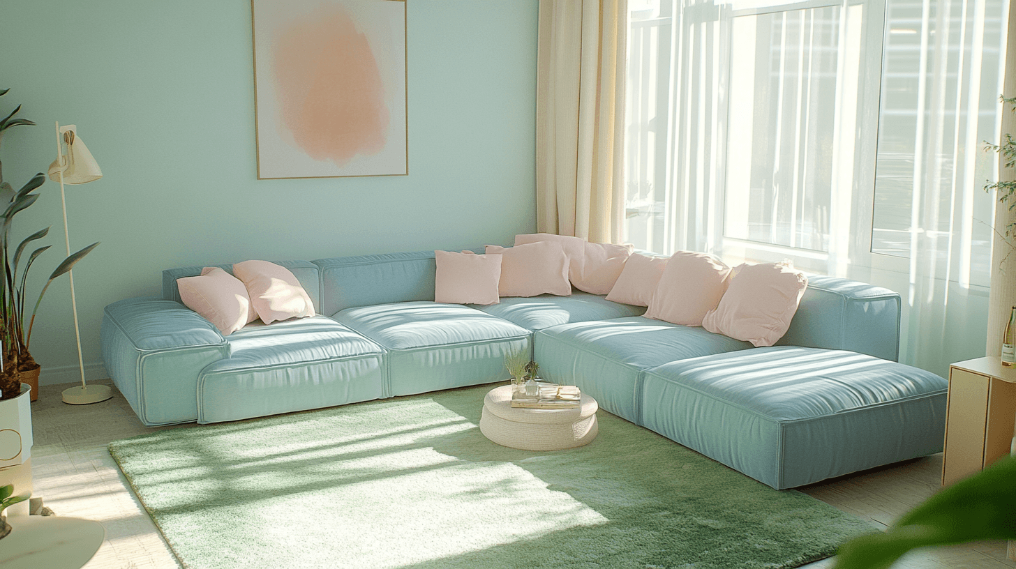 Couleurs pastel dans le salon : Élégance douce