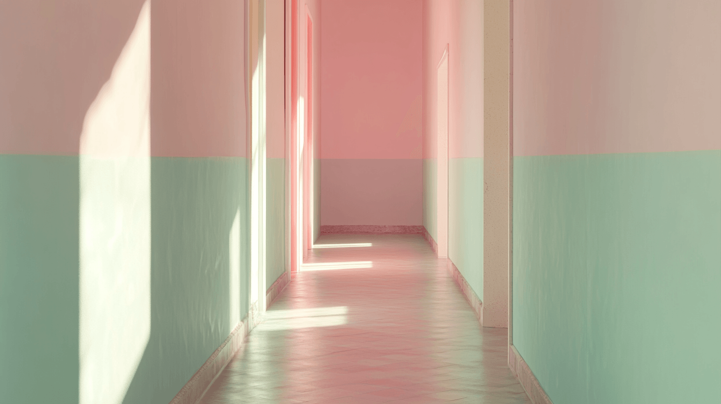 Décoration murale pastel pour le couloir
