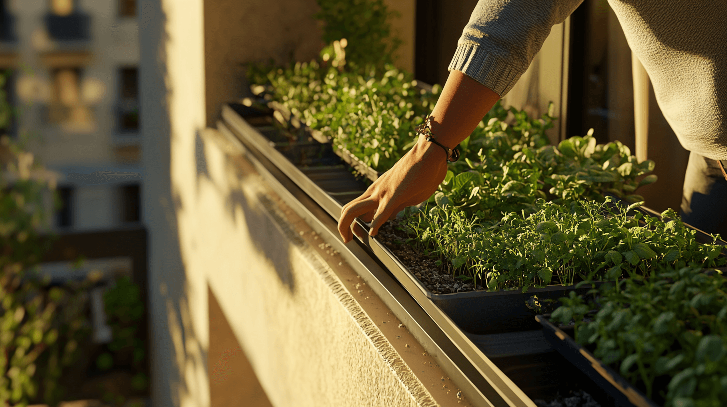 Entretien et récolte des herbes de balcon