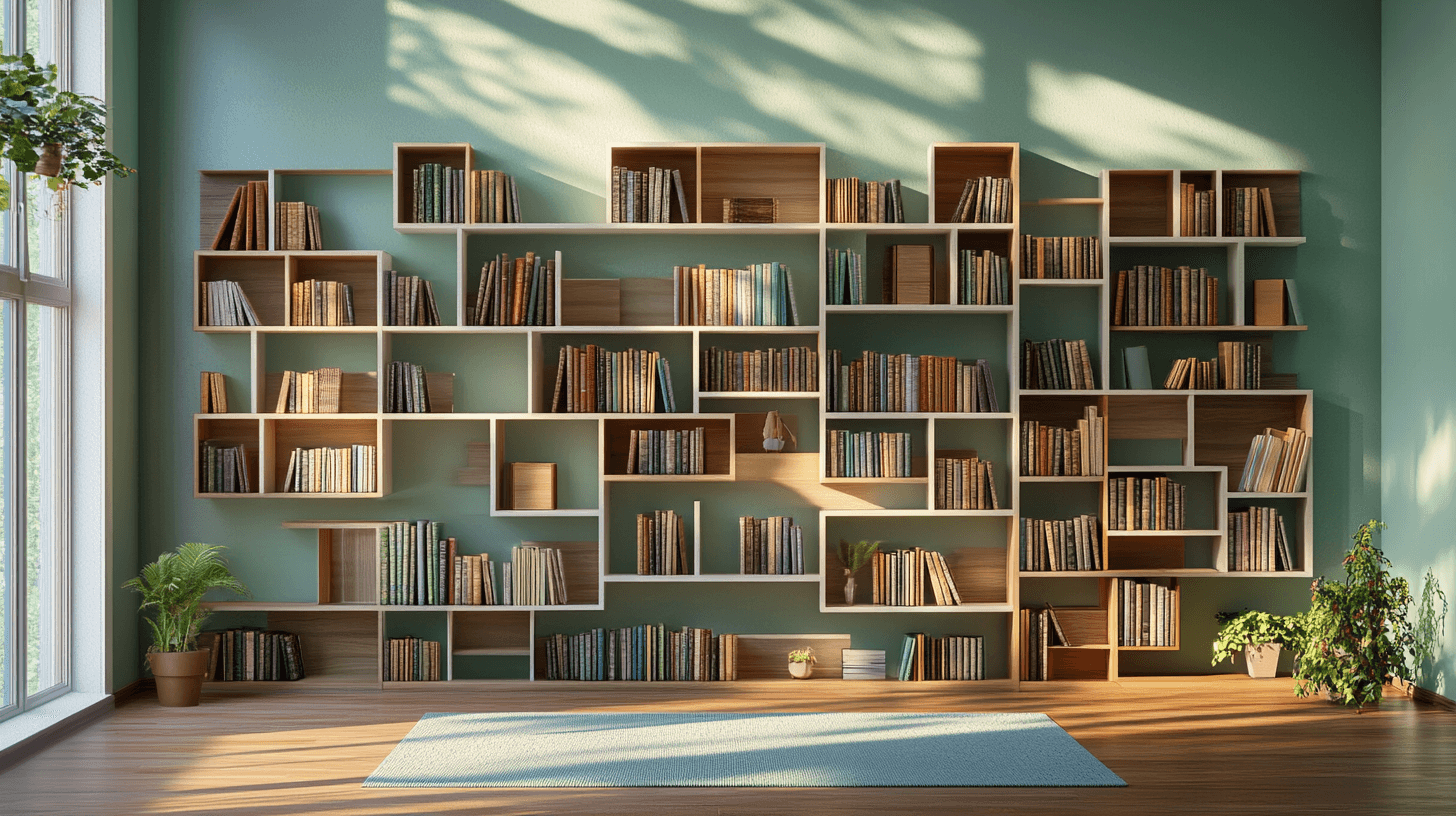 Différents types d'étagères à livres