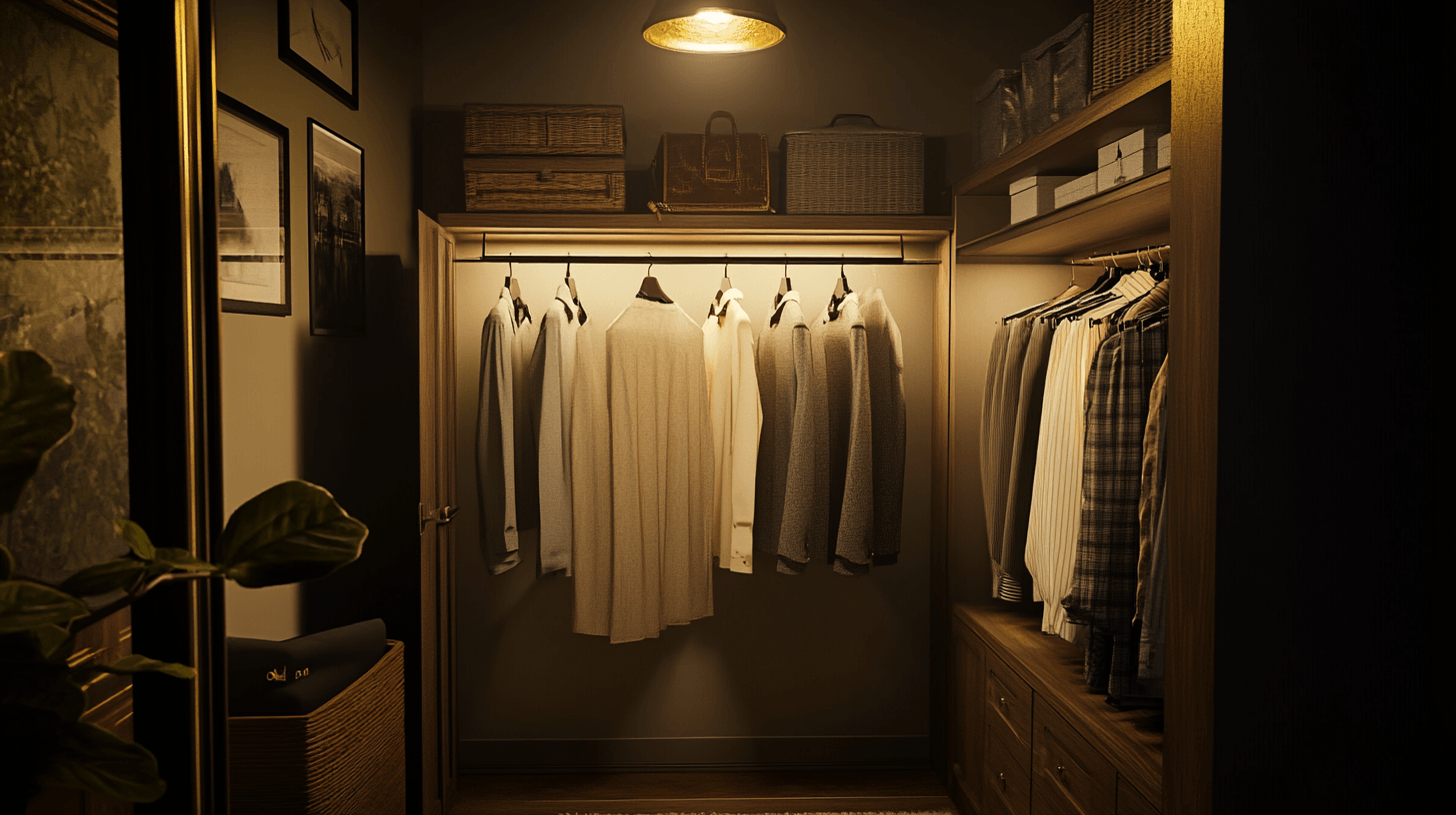 Décoration et ambiance dans le dressing