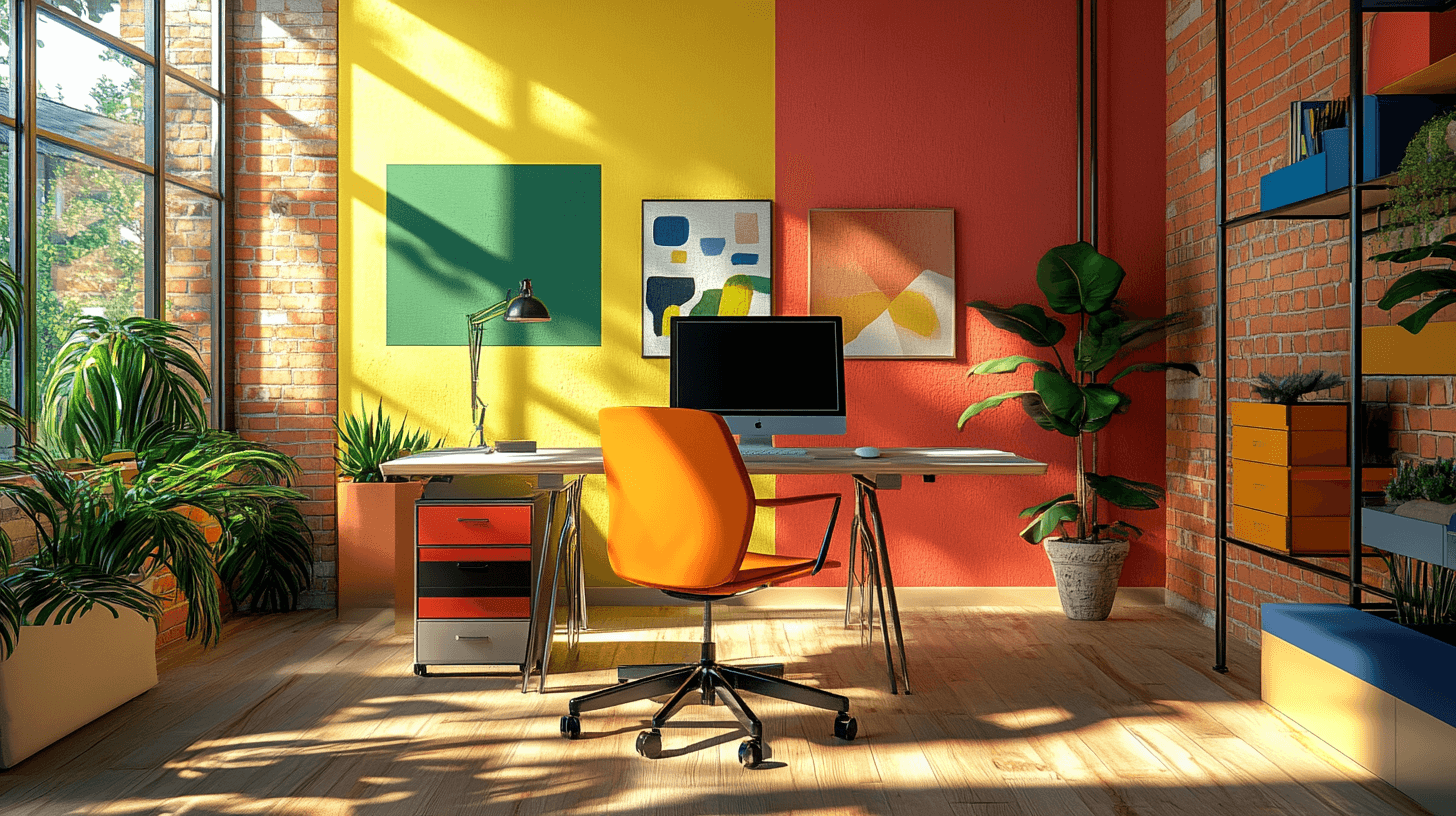 Combinaisons de couleurs pour espaces de travail créatifs