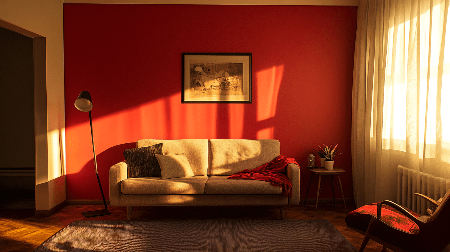 Décoration murale rouge pour une ambiance vivante