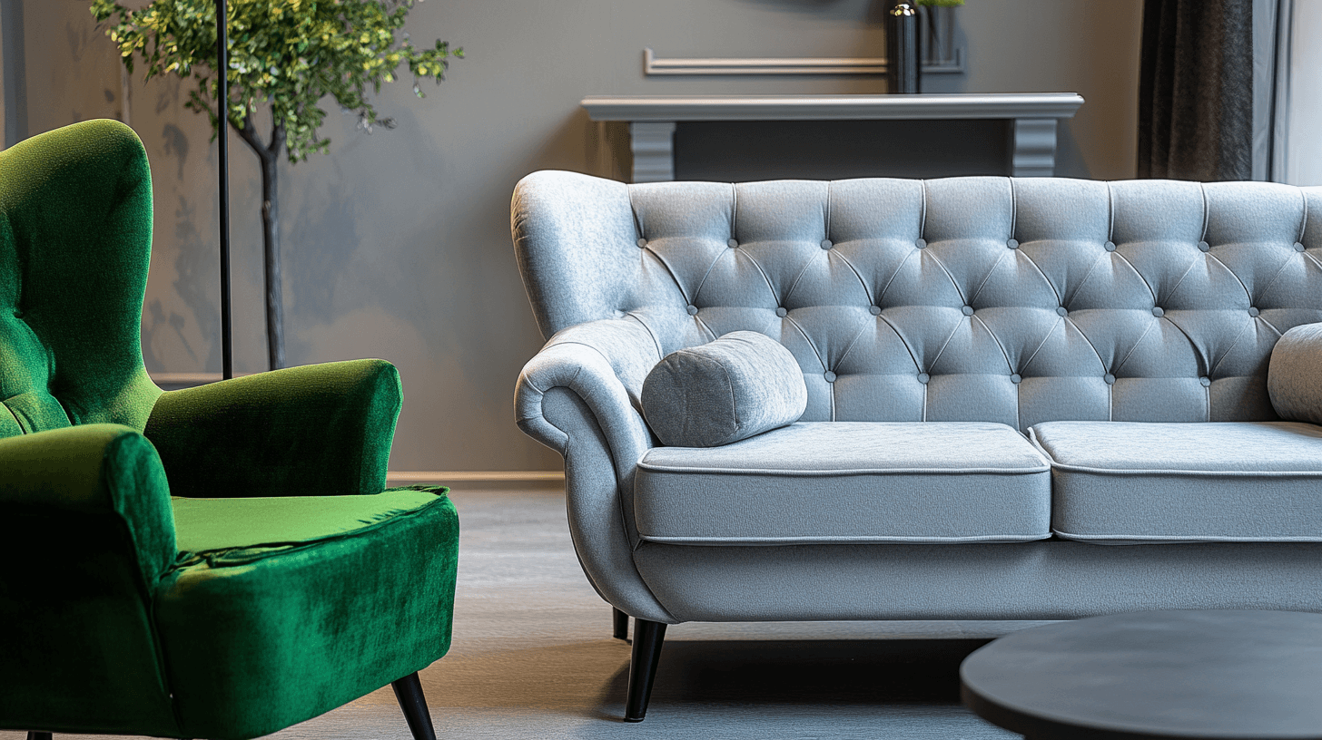 Meubles en gris et vert : Apportez des touches élégantes