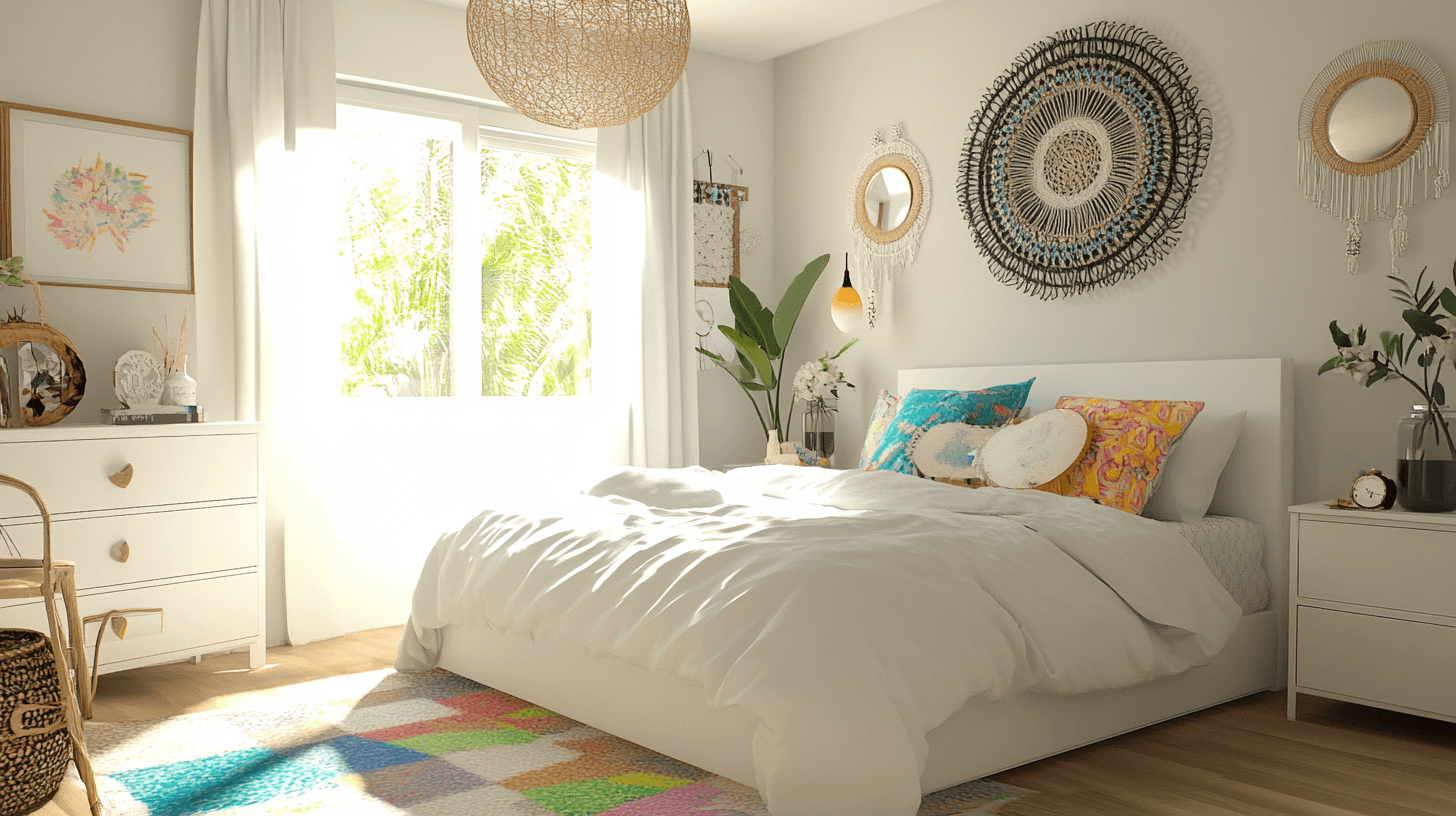 Chambre à coucher : Meubles blancs pour le calme et la détente