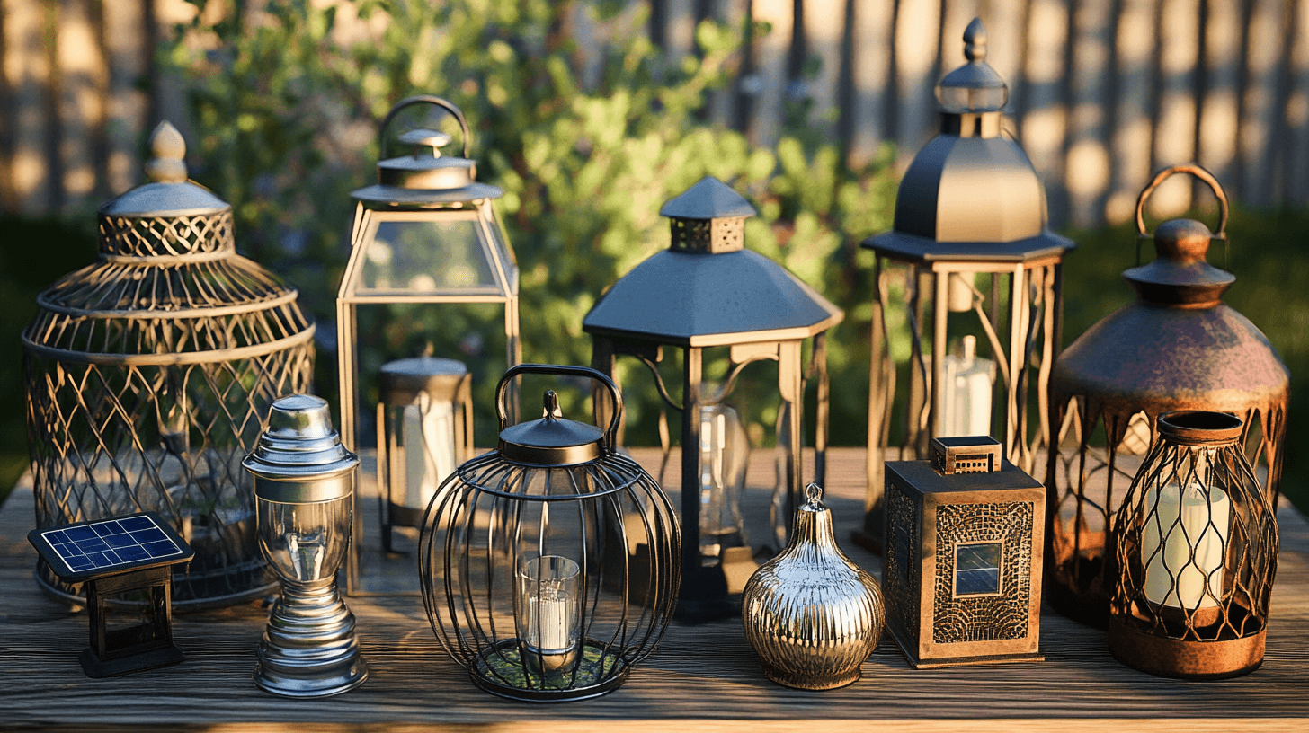Différents types de lanternes de jardin