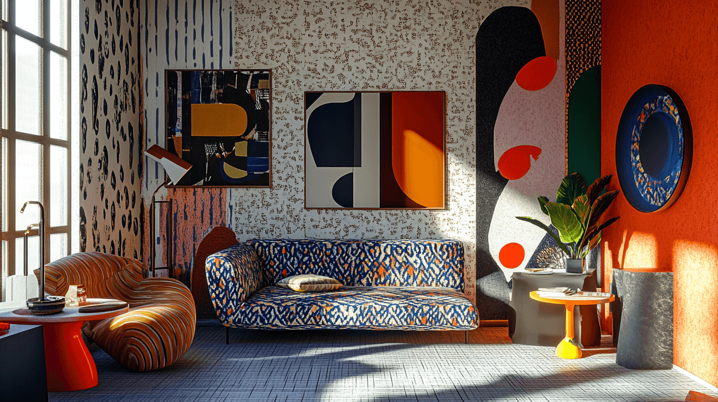 Éléments décoratifs de style postmoderne
