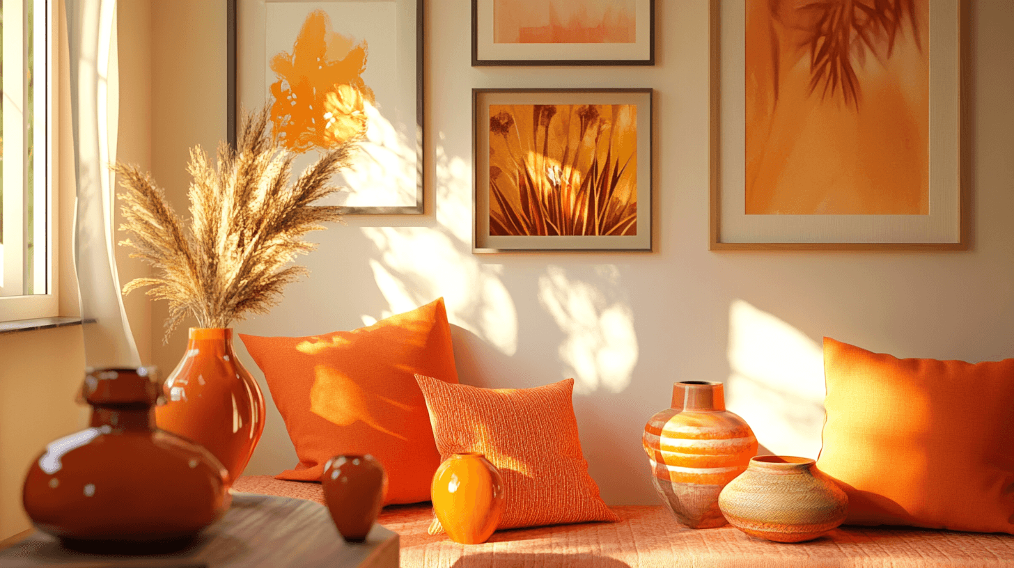 Accents décoratifs en orange