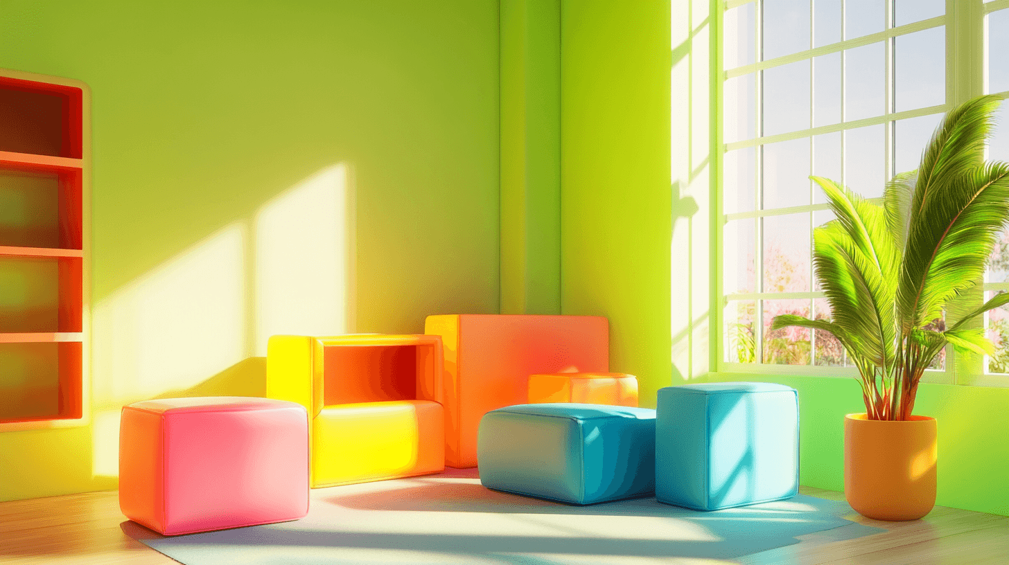 Meubles néon : Une déclaration dans la chambre d'enfant
