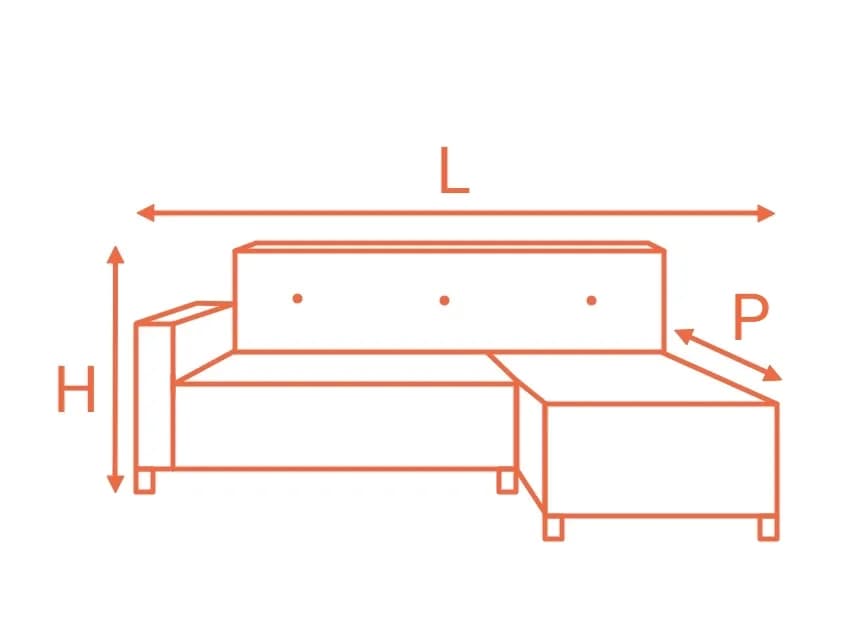 Pictogram sur la largeur/hauteur/profondeur