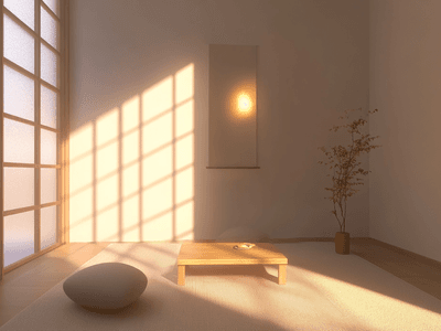 Minimalisme Zen : Calme et Réduction dans l'Espace