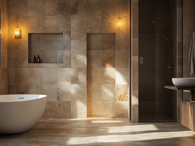 Pierre naturelle dans la salle de bain : Élégante et durable